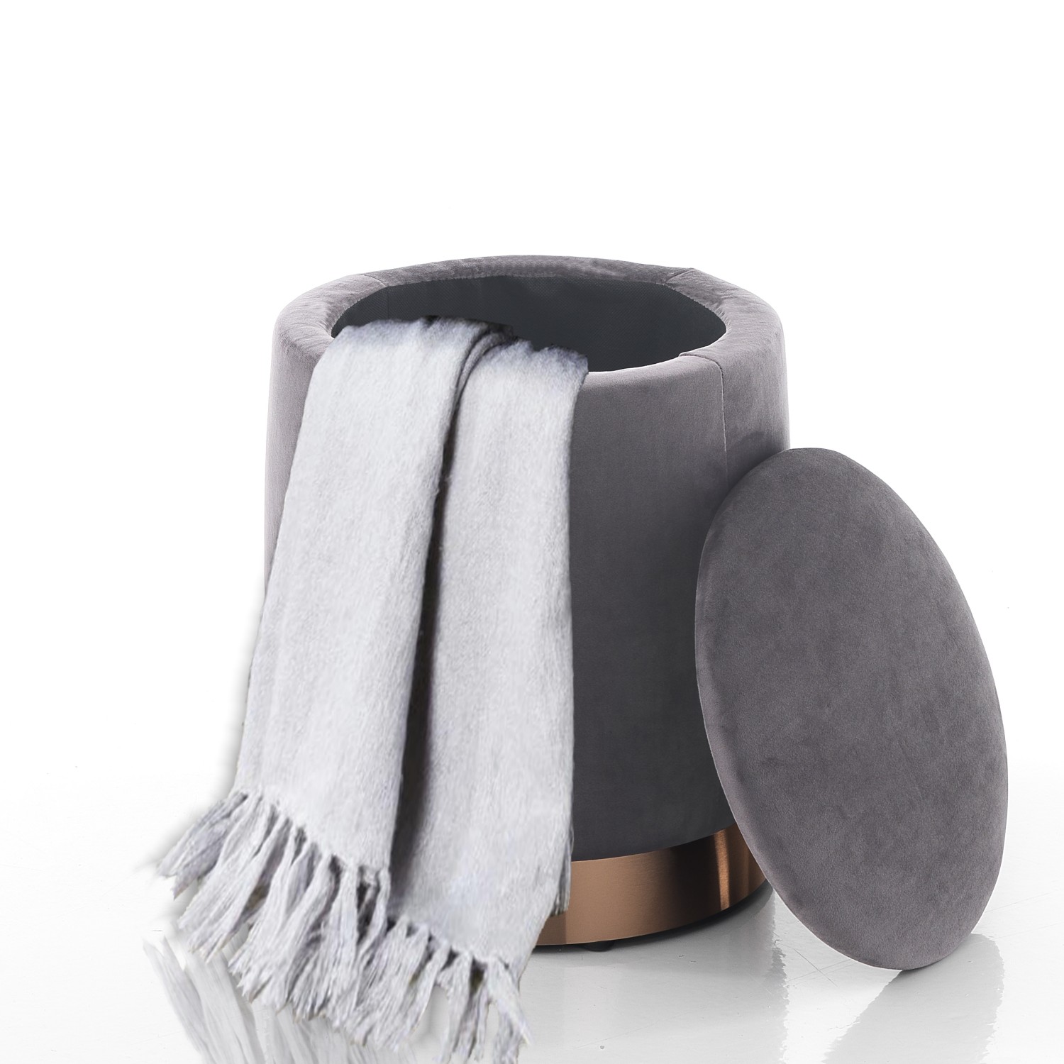 Tomasucci Pouf imbottito contenitore DIDO GREY