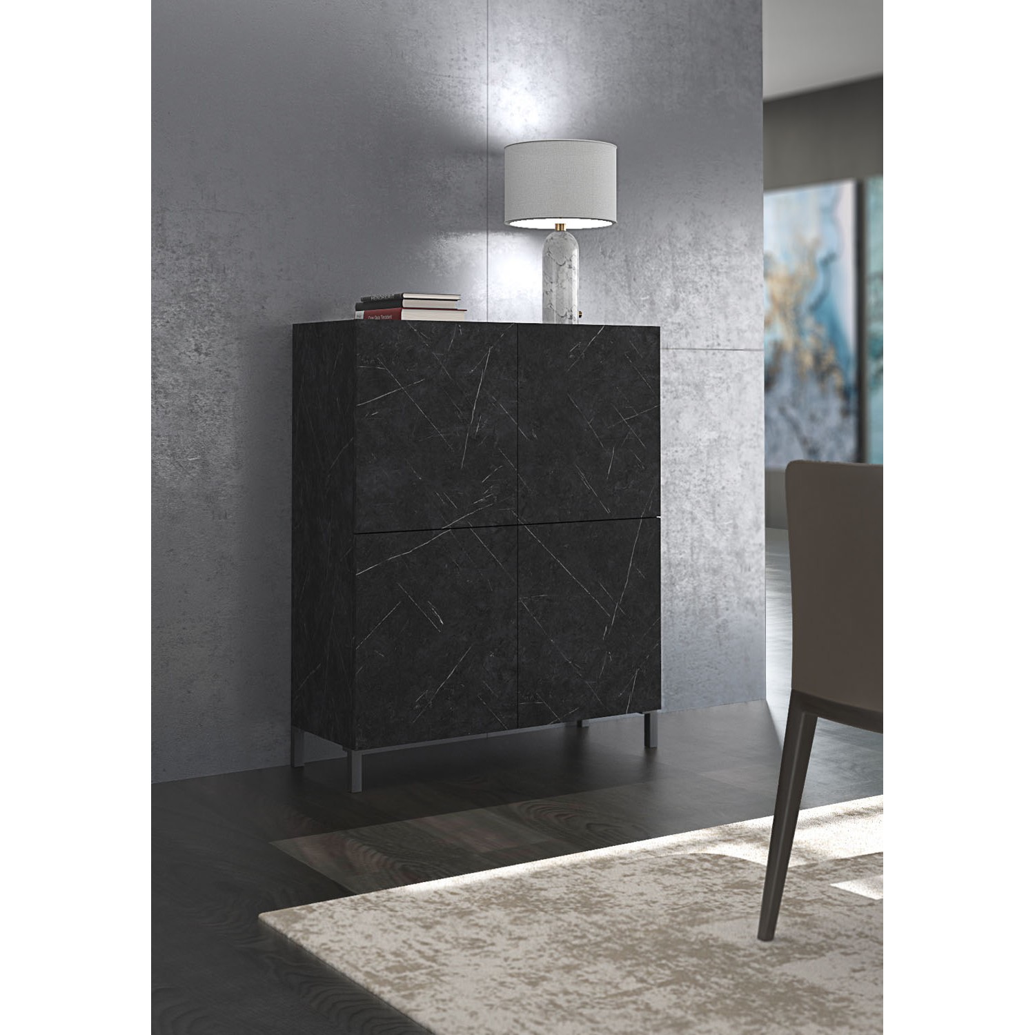 Tomasucci mobile alto EDDY BLACK MARBLE