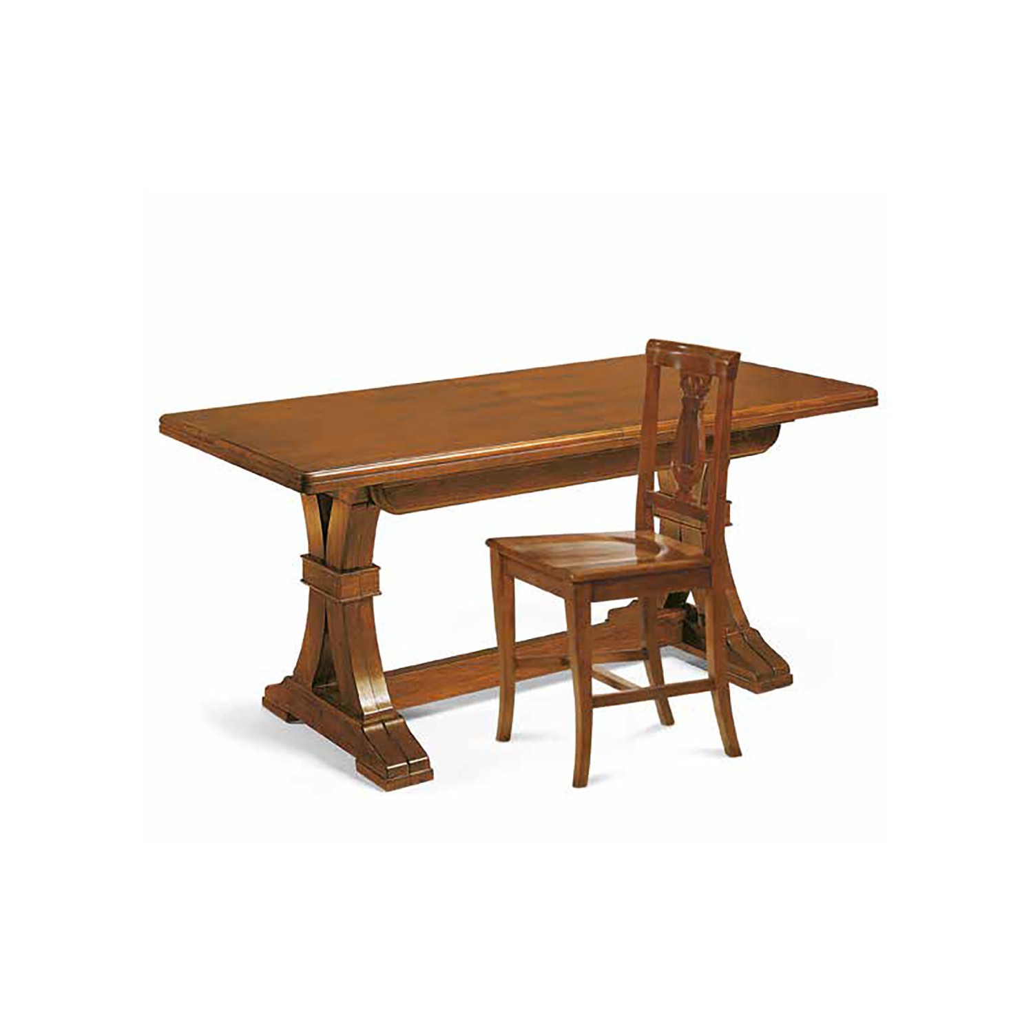 Tavolo allungabile 360 e sedia fondo legno