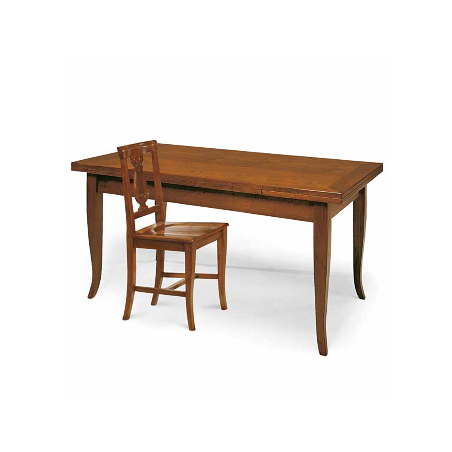 Sedia fondo legno e tavolo allungabile sciabola