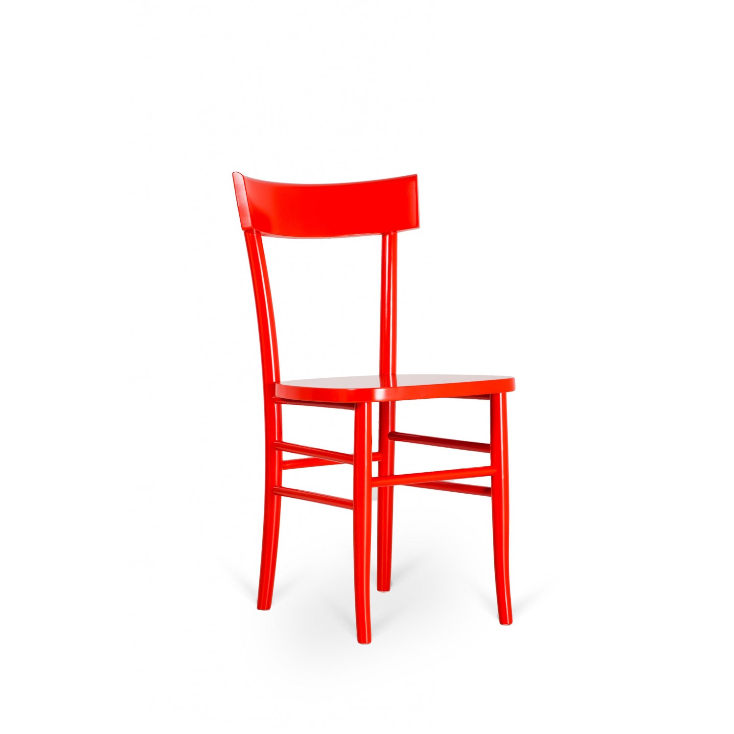 sedia in legno laccato design twist brera