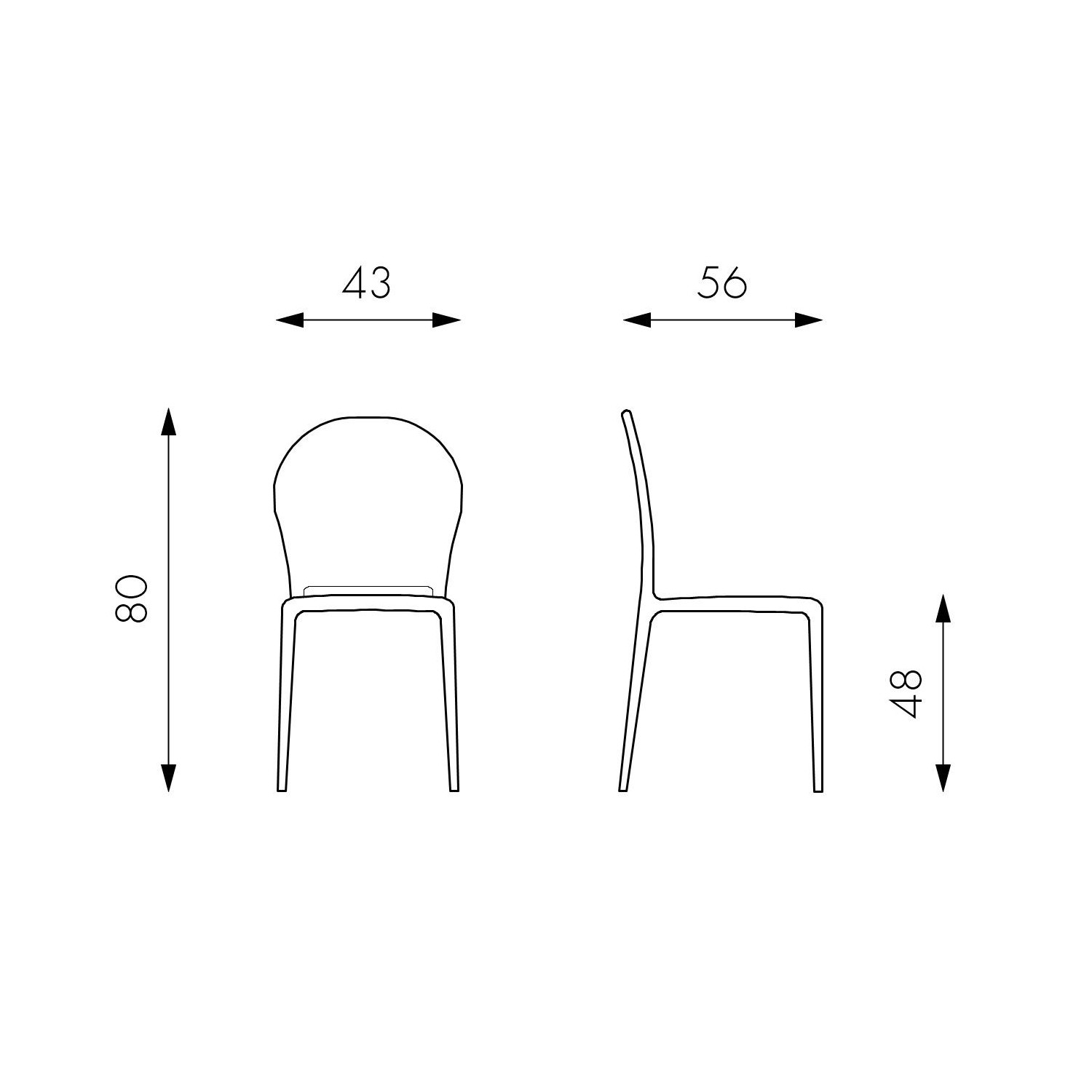design twist sedia in polipropilene spot - set da 4