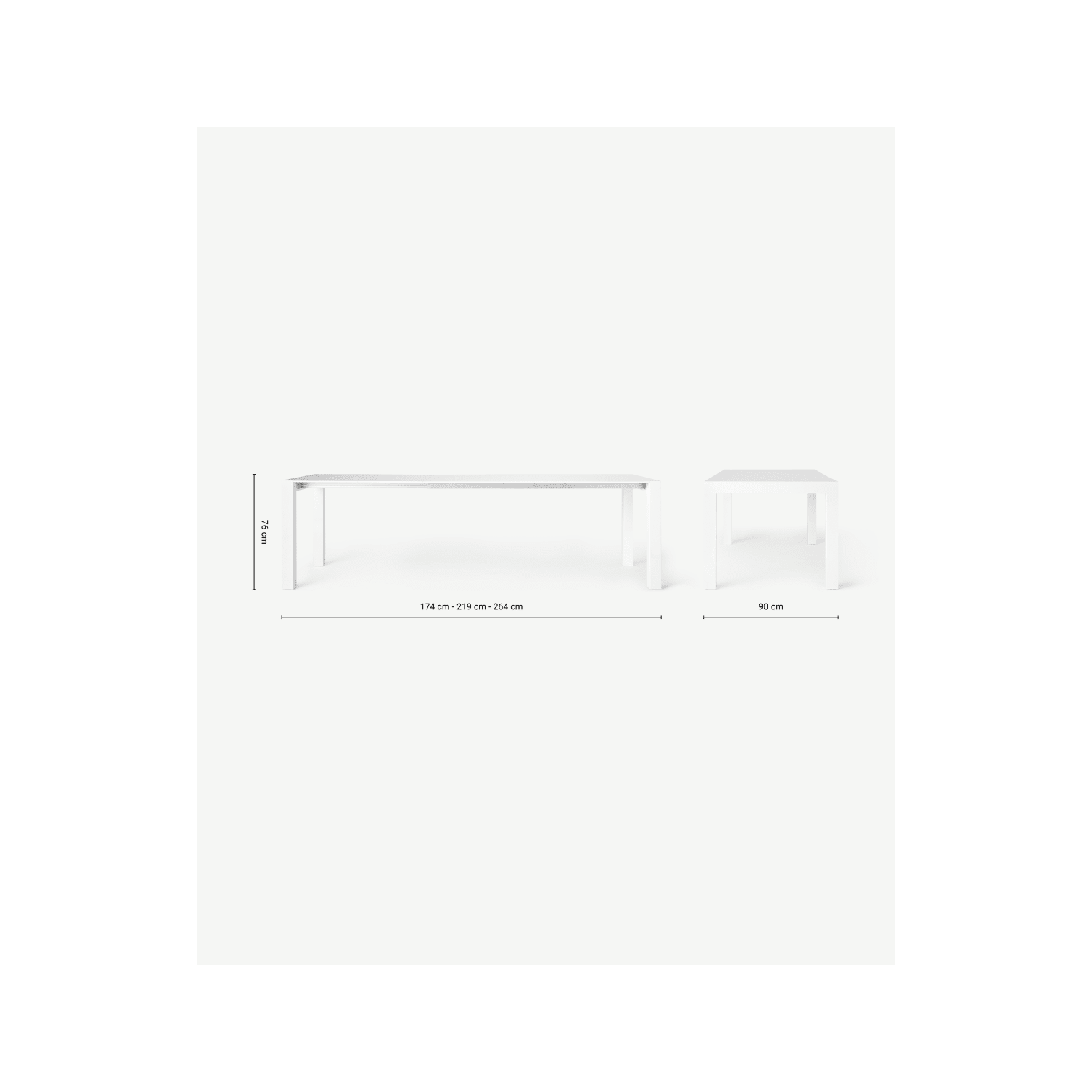 design twist tavolo allungabile (170/264 x 90 cm) neal