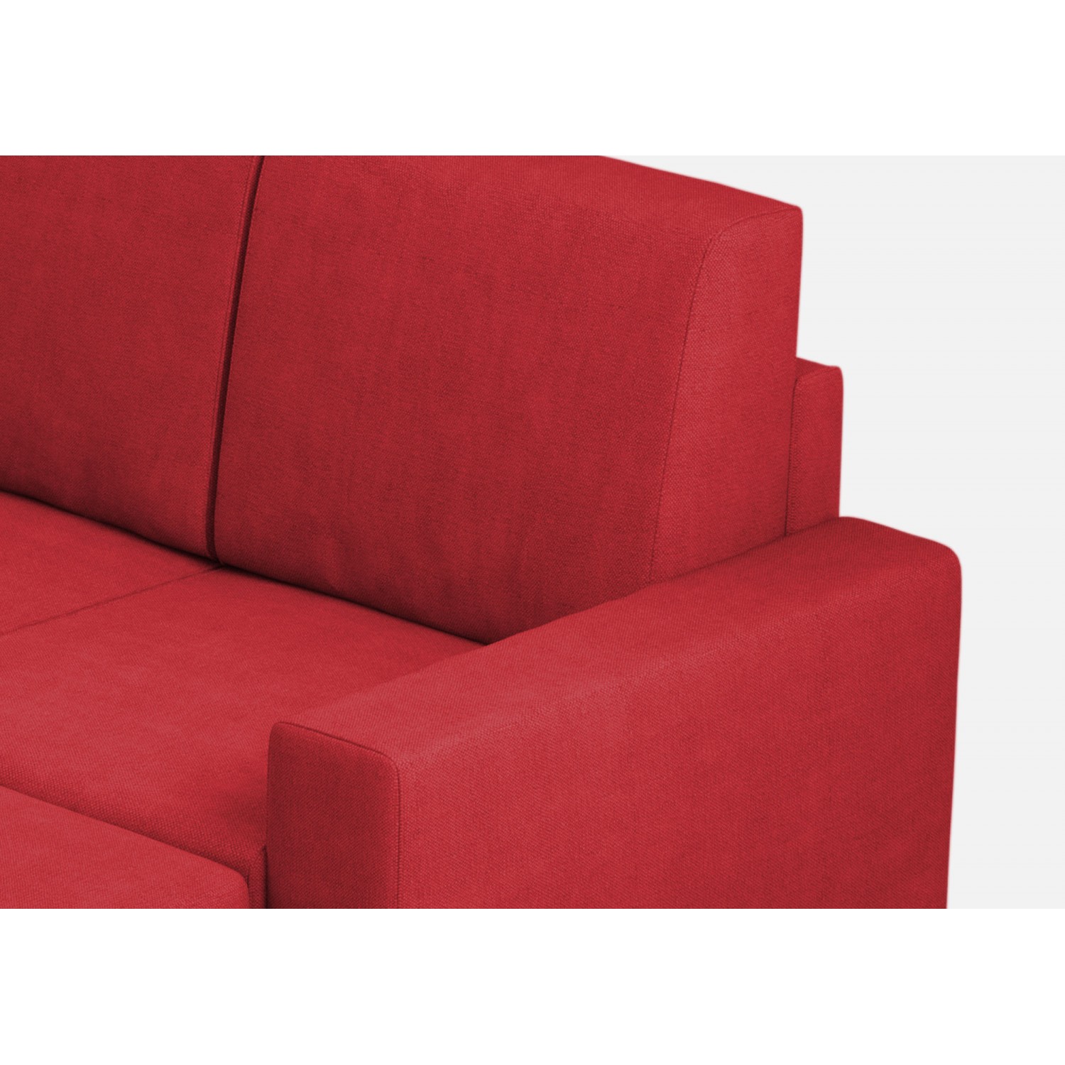 Ityhome Divano Sakar 2 posti medio (due sedute da 70cm) + pouf misure  esterne L.168 P.145 colore rosso