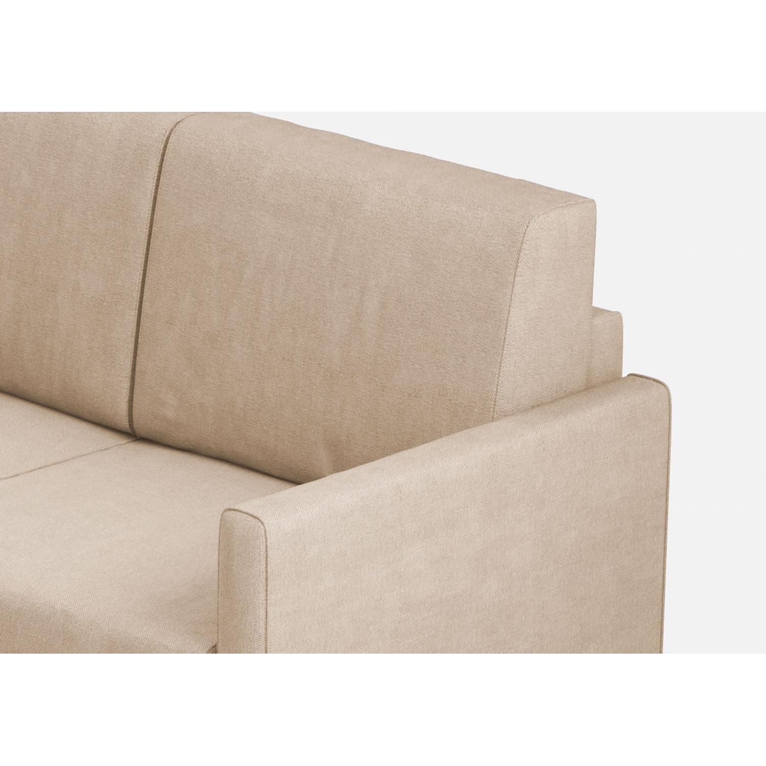 Ityhome Divano Karay 2 posti (due sedute da 60cm)+ angolo + divano 2 posti (due sedute da 60cm) misure esterne L.221x221 colore beige