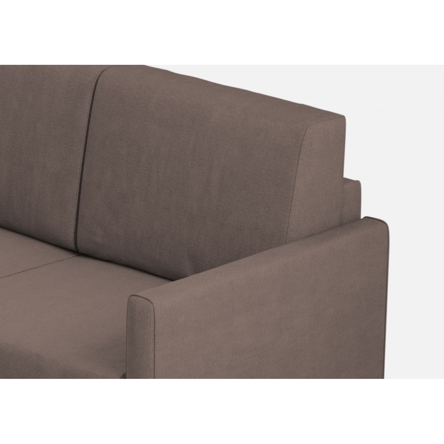 Ityhome Divano Karay 3 posti (tre sedute da 60cm)+ angolo + divano 2 posti medio (due sedute da 70cm) misure esterne L.281x241 colore talpa