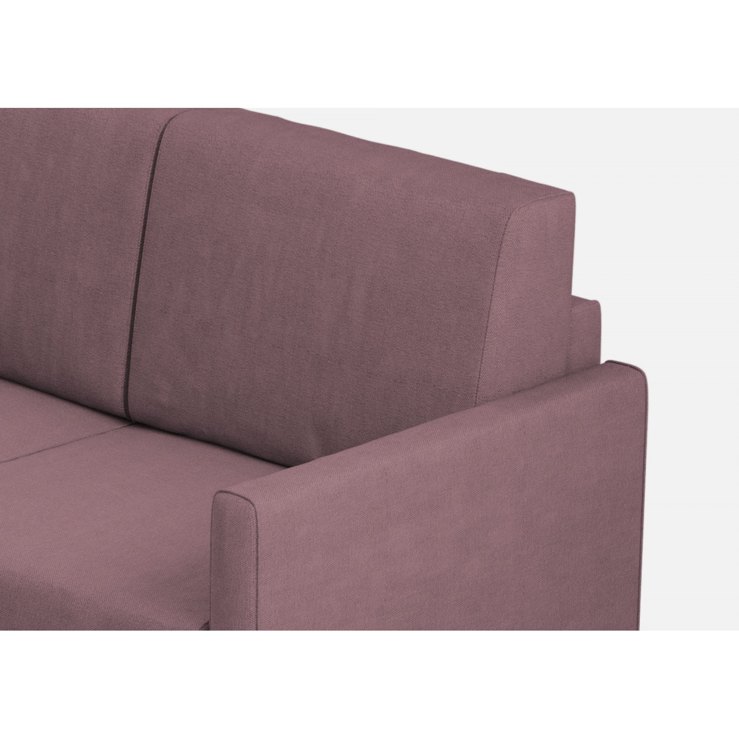 Ityhome Divano Karay 3 posti (tre sedute da 60cm)+ angolo + divano 2 posti medio (due sedute da 70cm) misure esterne L.281x241 colore prugna