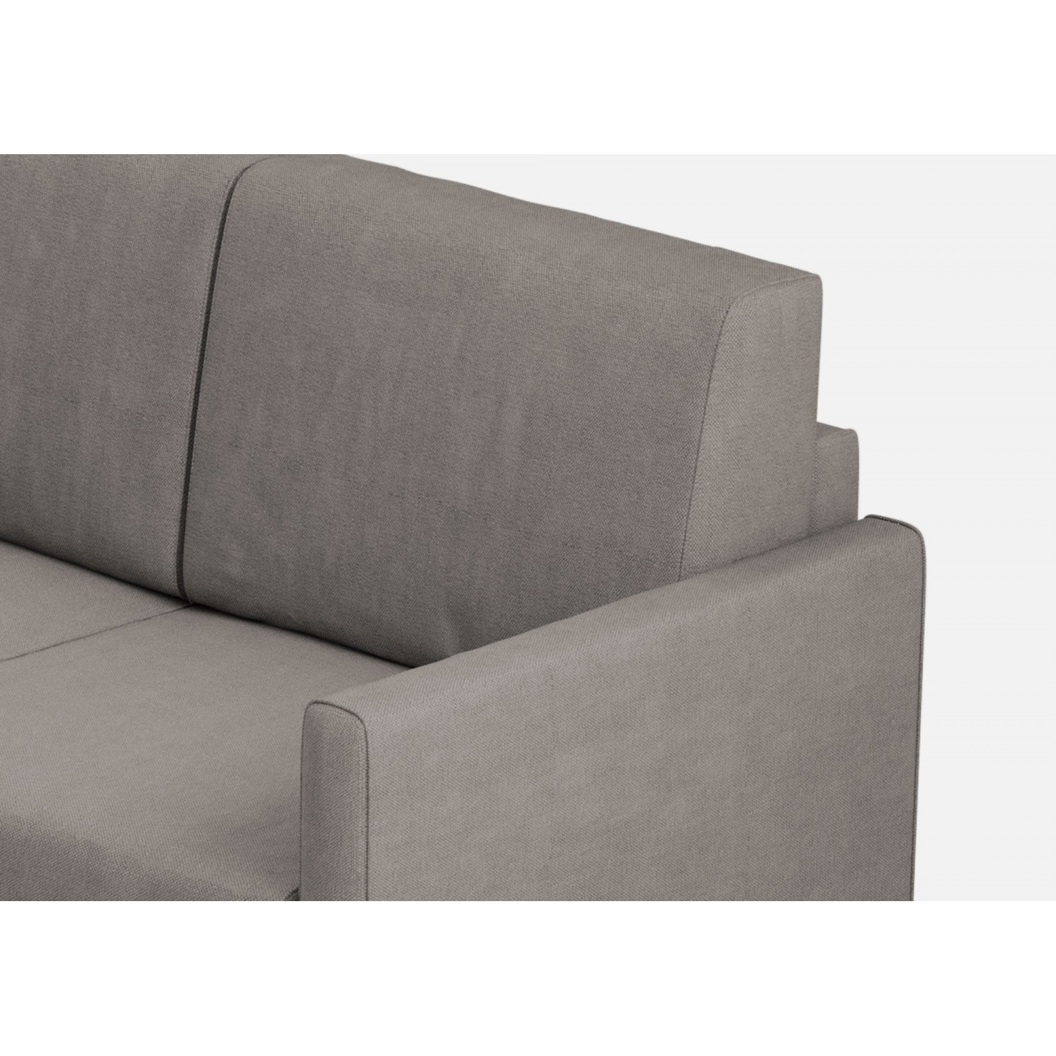 Ityhome Divano Karay 3 posti (tre sedute da 60cm)+ angolo + divano 2 posti medio (due sedute da 70cm) misure esterne L.281x241 colore grigio