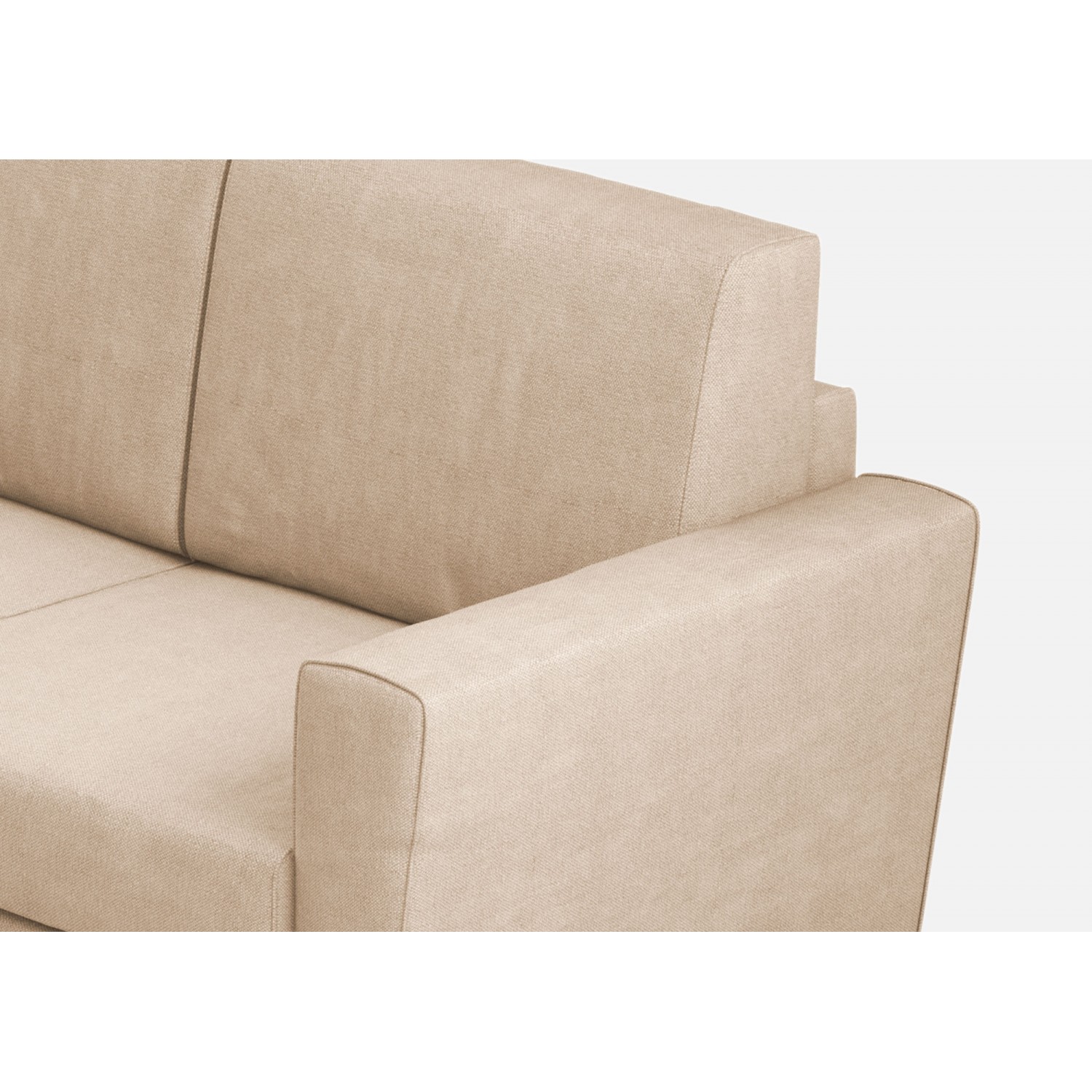 Ityhome Divano Yasel 3 posti (tre sedute da 60cm)+ angolo + divano 2 posti medio (due sedute da 70cm) misure esterne L.288x248 beige