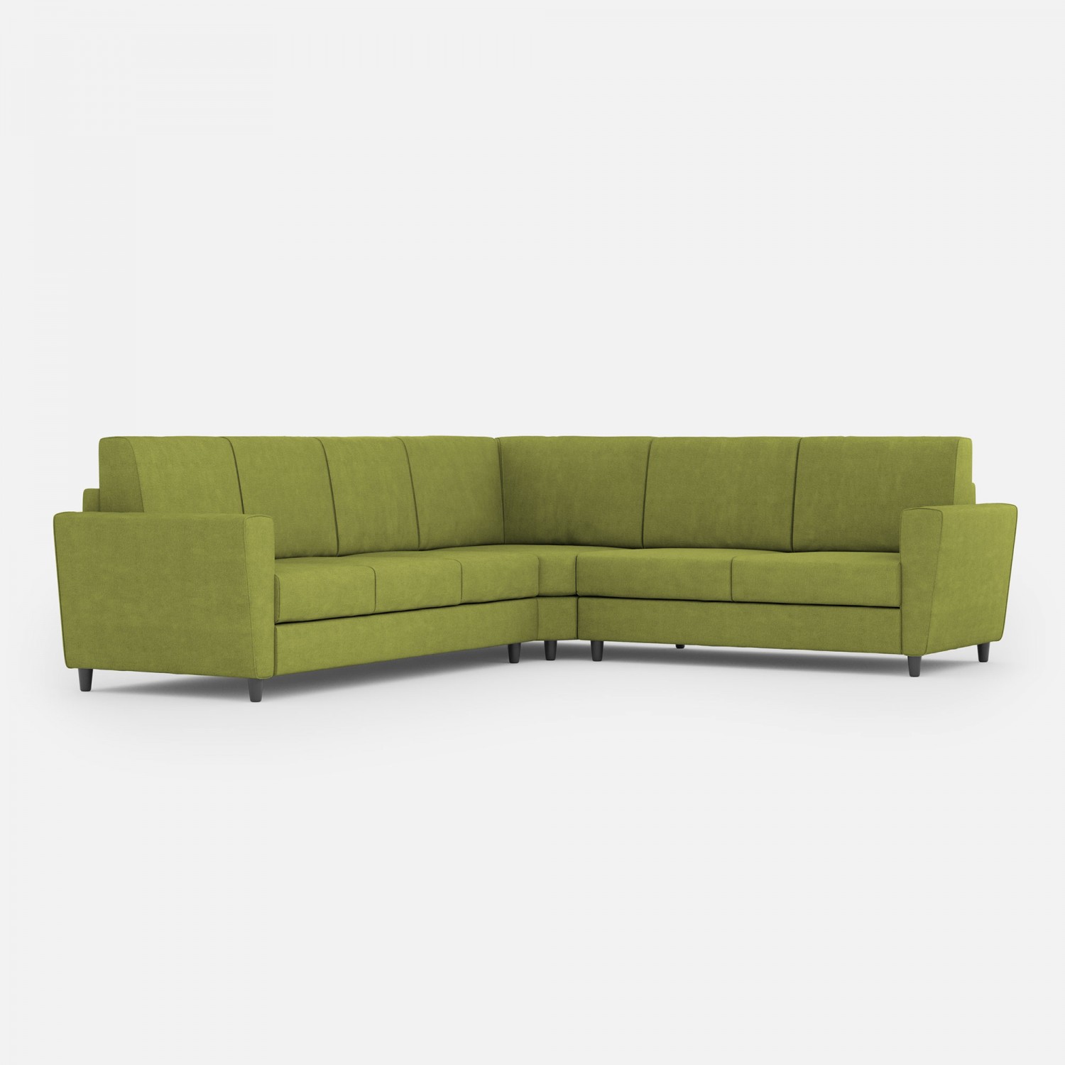 Ityhome Divano Yasel 3 posti  (tre sedute da 60cm) + angolo + divano 2 posti( due sedute da 60cm) misure esterne L.288x228 verde