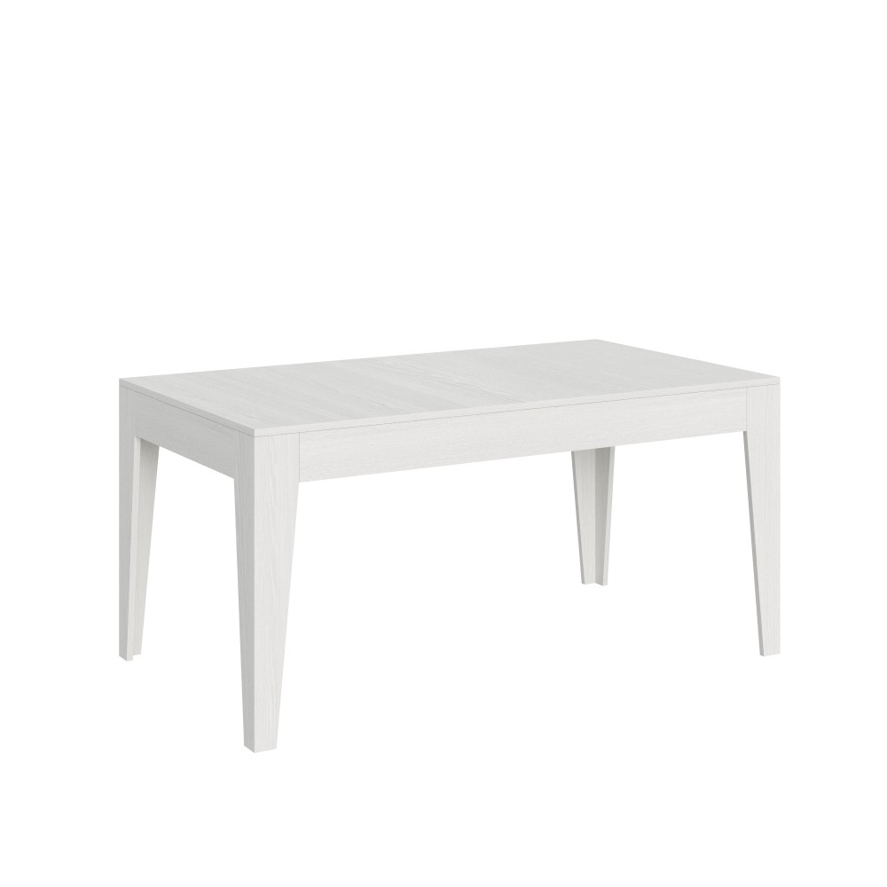 Itamoby Tavolo Spimbo piano cemento gambe bianco frassino cm. 90x130 allungabile fino a cm. 390 L.160 P.90 H.77 (Allungabile fino a 220)